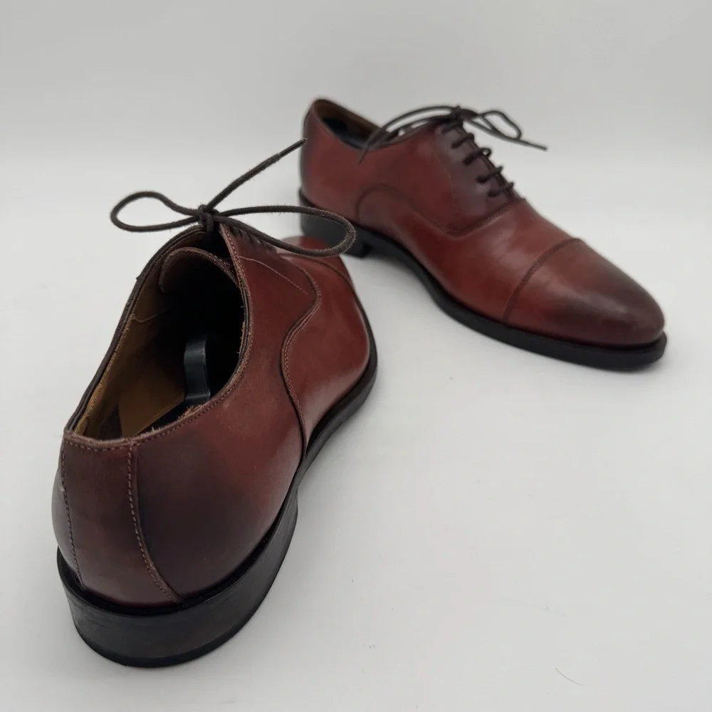 To Boot New York Dover Brown Leather Lace Up Cap Toe Oxford Size 8 M